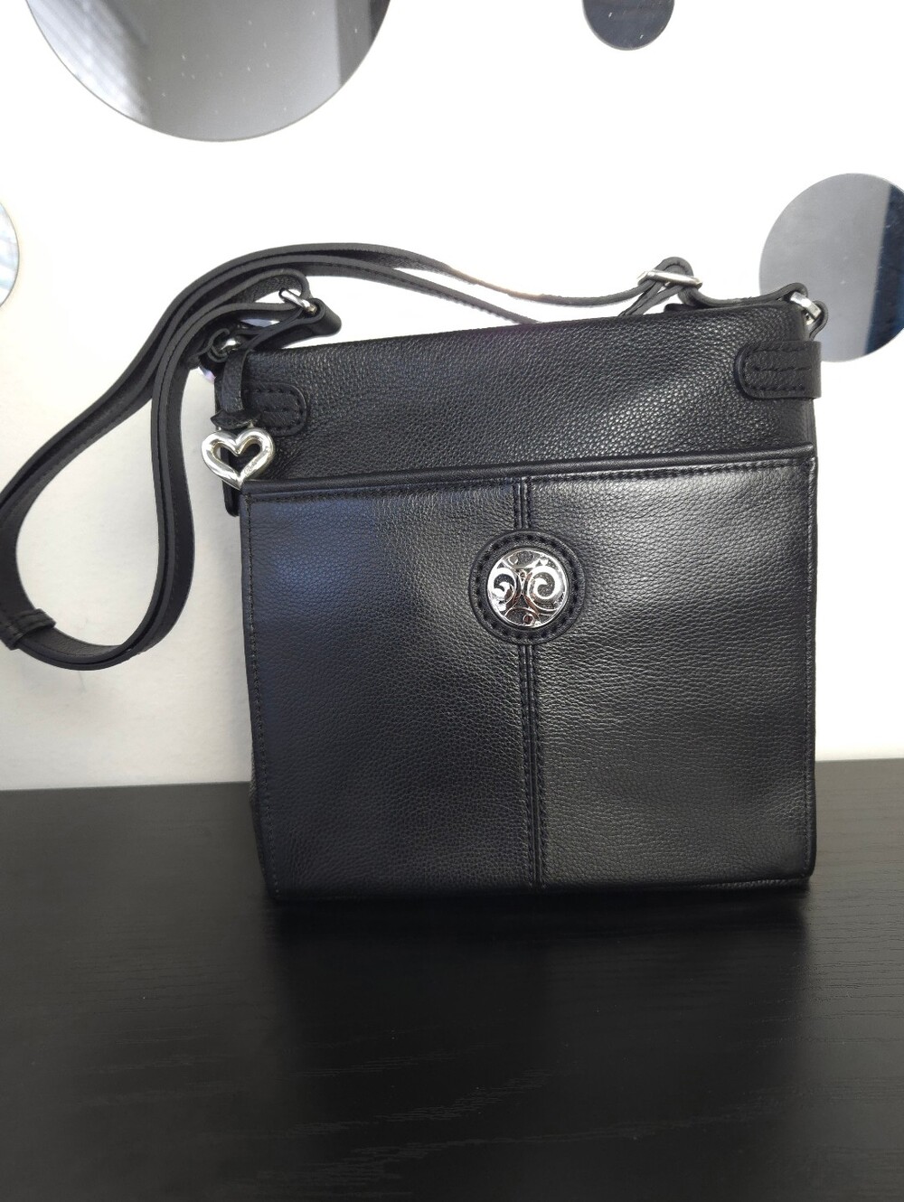 Brighton Selena Super Organizer Crossbody Bag Black Leather Purse H92553 NWOT